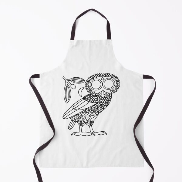Item preview, Owl of Athena [Black Outline + Wreath and Crescent] designed and sold by jorellaf.