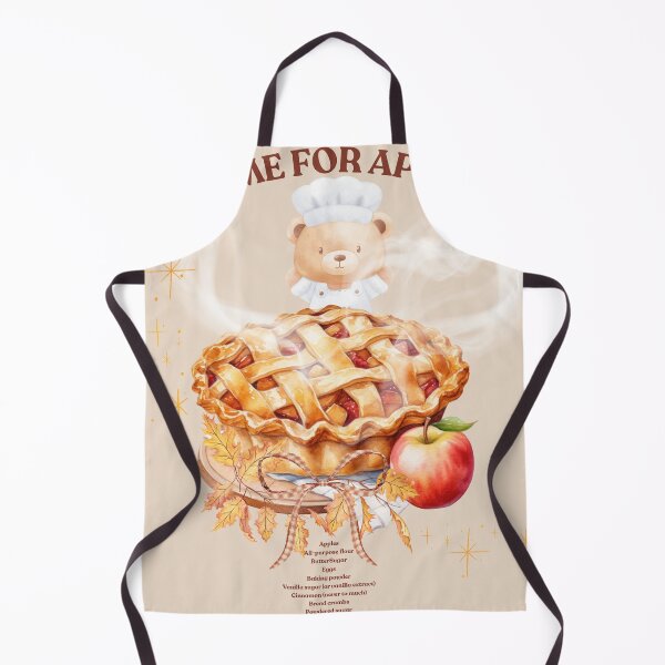 Item preview, Cute Bear Baking Cozy Apple Pie designed and sold by Cherry Peony.