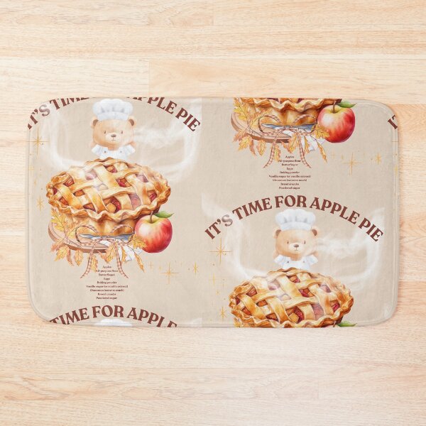 Item preview, Cute Bear Baking Cozy Apple Pie designed and sold by Cherry Peony.