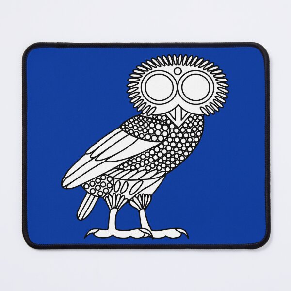 Item preview, Owl of Athena [White on Blue (owl only)] designed and sold by jorellaf.