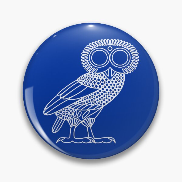 Item preview, Owl of Athena [White Outline on Blue (owl only)] designed and sold by jorellaf.