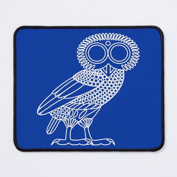 Item preview, Owl of Athena [White Outline on Blue (owl only)] designed and sold by jorellaf.