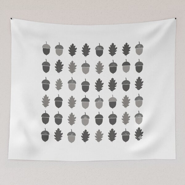 Item preview, Acorn and Oak Leaf Autumn Pattern Design designed and sold by ArtByYunus.