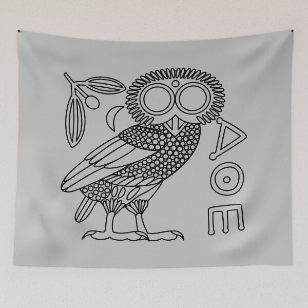 Item preview, Owl of Athena [Black Outline + All] designed and sold by jorellaf.