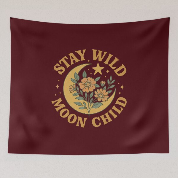 Item preview, Stay Wild Moonchild – Mystical Lunar & Boho Spirit Design designed and sold by AddictiveDesign.