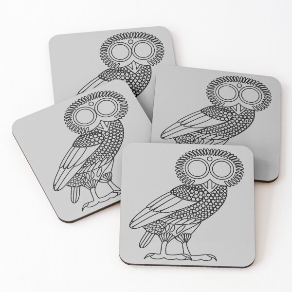 Item preview, Owl of Athena [Black Outline (owl only)] designed and sold by jorellaf.