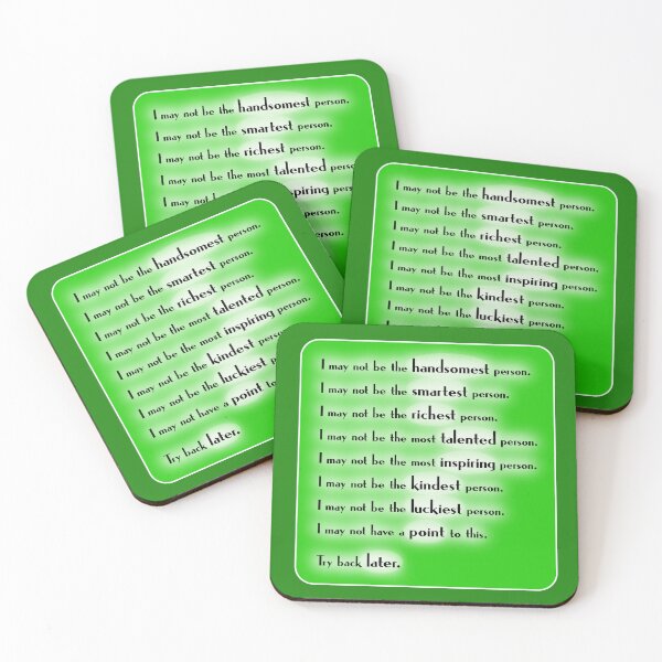 Item preview, I may not be, green background designed and sold by mntimg.