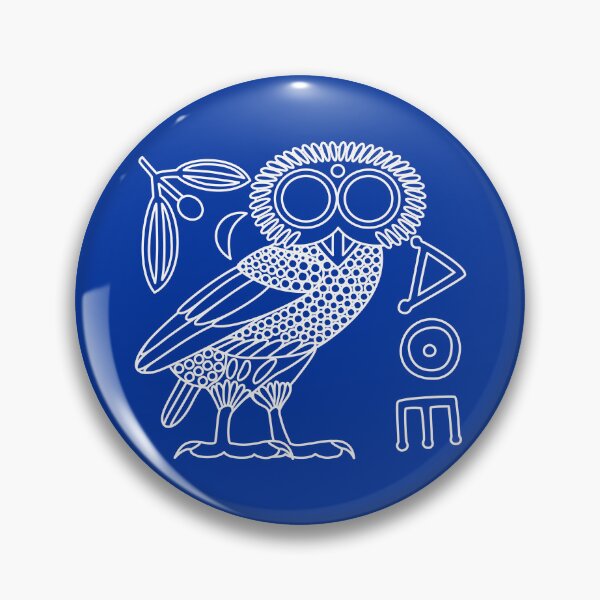 Item preview, Owl of Athena [White Outline on Blue + All] designed and sold by jorellaf.