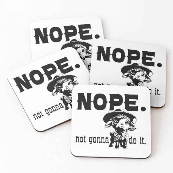 Item preview, Nope. Not Gonna Do It Funny Sheep Design designed and sold by DubiousDoodles.