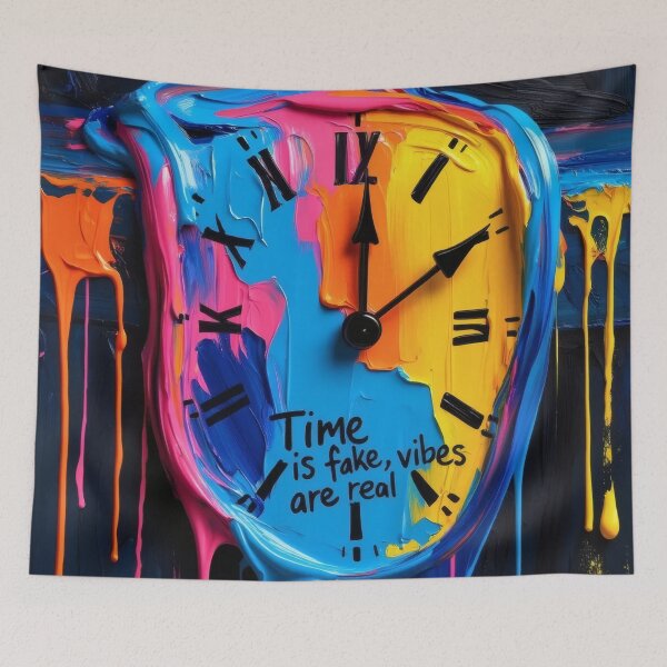 Item preview, Surreal Melting Clock — Oil Impasto designed and sold by Ombrya.