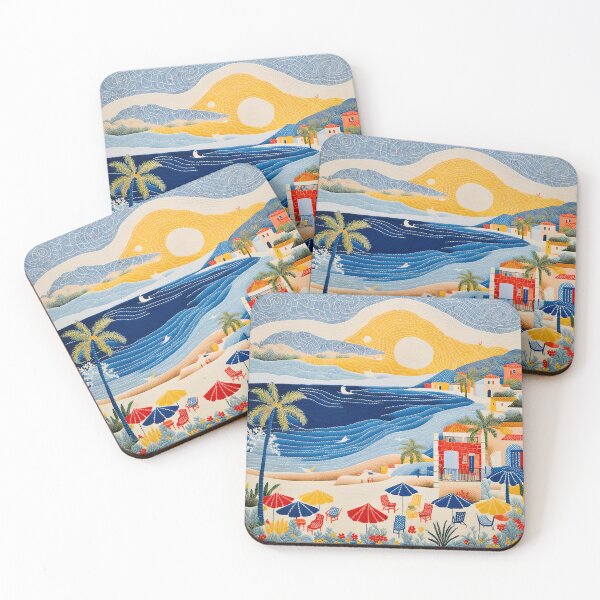 Item preview, Mediterranean beach stitched scene designed and sold by Ponted.