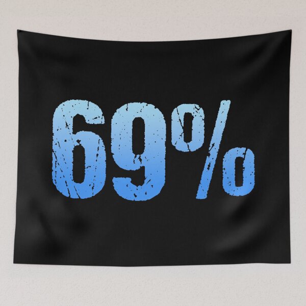 Item preview, 69% in Blue Grunge Typography designed and sold by Memes N Lore .