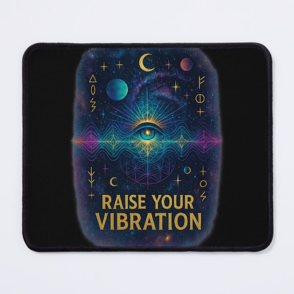 Item preview, Raise Your Vibration Sacred Geometry Artwork – Psychedelic Cosmic Frequency, Visionary Spiritual Mystical Esoteric Galaxy Art for T-Shirts, Stickers and Posters designed and sold by magicstudiooo.