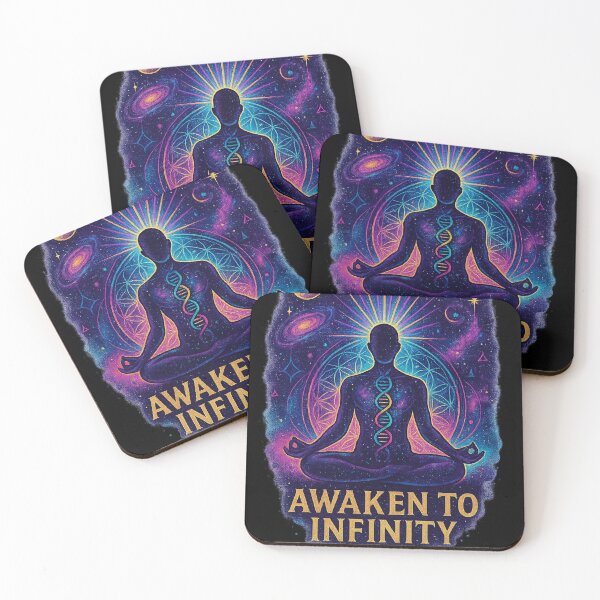 Item preview, Awaken to Infinity Cosmic Awakening Psychedelic Artwork – Meditation, DNA Spiral, Sacred Geometry, Visionary Esoteric Spiritual Galaxy Art for T-Shirts, Stickers and Posters designed and sold by magicstudiooo.