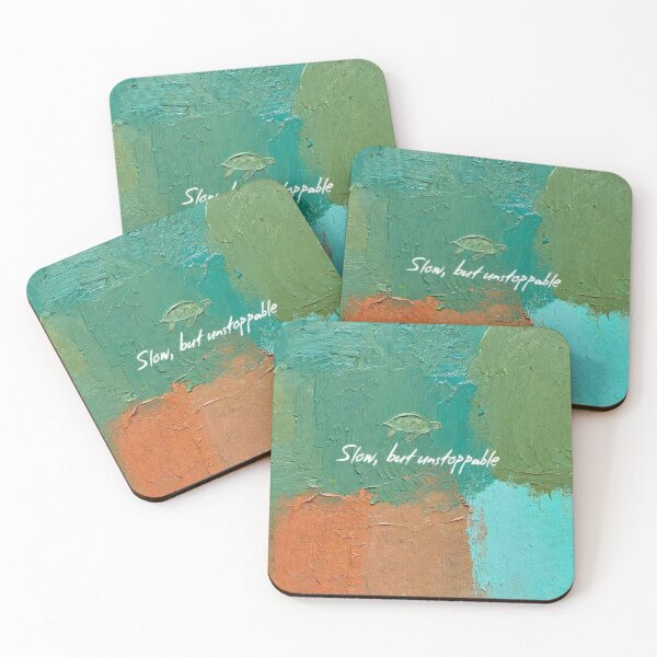 Item preview, Slow but Unstoppable – Abstract Turtle Painting, Resilient Spirit Art designed and sold by Ombrya.