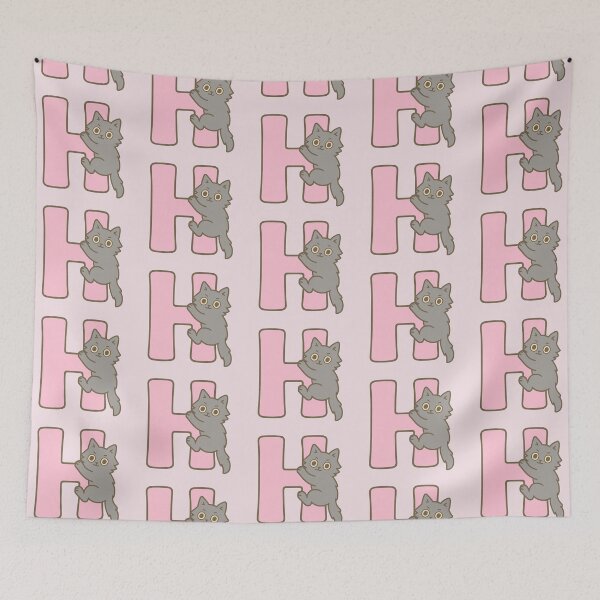 Item preview, Alphabet “H” – Cute Fluffy Cat Initial Sticker designed and sold by wwshd.
