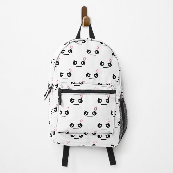 Item preview, Adorable kawaii angry face pattern designed and sold by BlushyPrint.