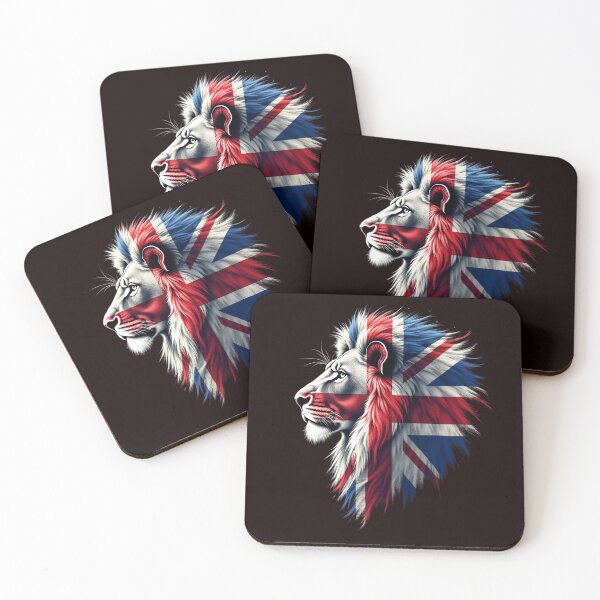 Item preview, UK Flag Union Flag Patriotic Union Jack Flag Lion Face Design designed and sold by adsman68.