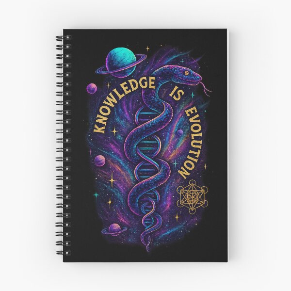 Item preview, Knowledge Is Evolution Galactic Serpent Cosmic Artwork – Psychedelic Snake, DNA Spiral, Sacred Geometry, Visionary Esoteric Spiritual Galaxy Art for T-Shirts, Stickers and Posters designed and sold by magicstudiooo.
