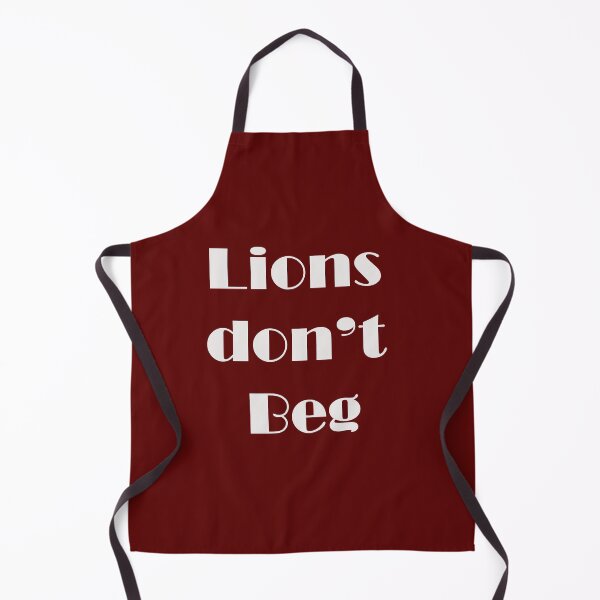 Item preview, Lions Don’t Beg – Alpha Archive Quote designed and sold by ArtNestVerse.