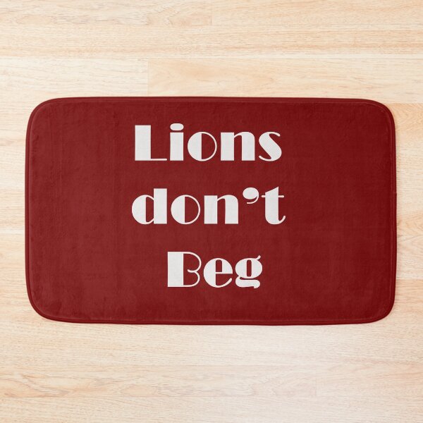 Item preview, Lions Don’t Beg – Alpha Archive Quote designed and sold by ArtNestVerse.