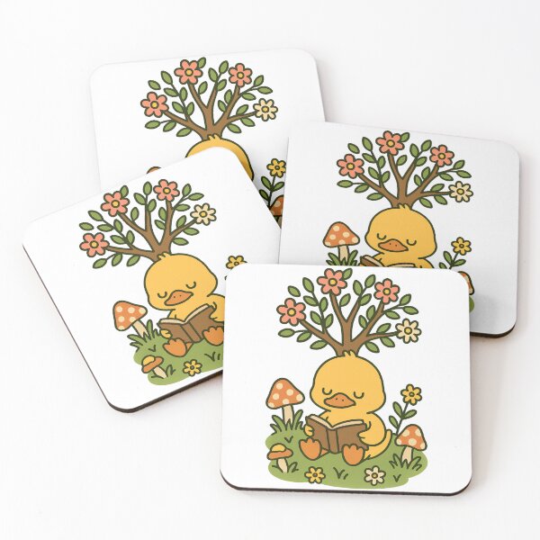 Item preview, Cute Duckling Reading Under a Tree Book Lover Design designed and sold by TeeTimeTreasure.