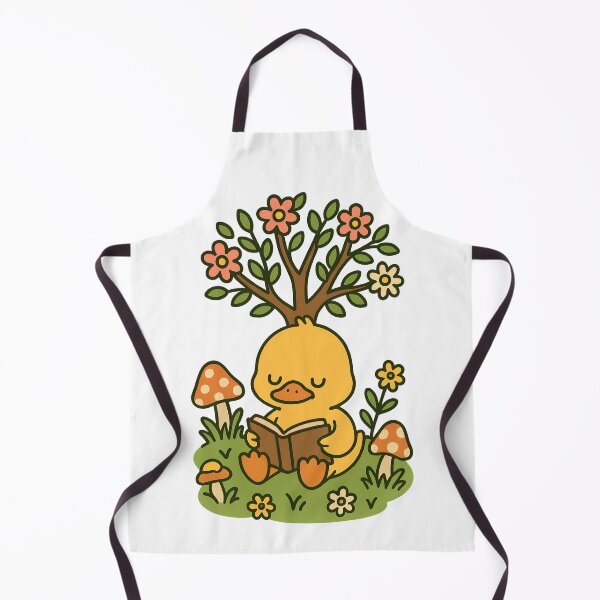 Item preview, Cute Duckling Reading Under a Tree Book Lover Design designed and sold by TeeTimeTreasure.