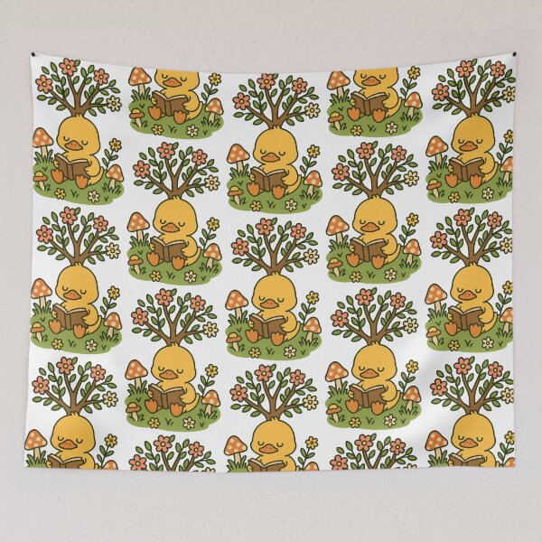 Item preview, Cute Duckling Reading Under a Tree Book Lover Design designed and sold by TeeTimeTreasure.