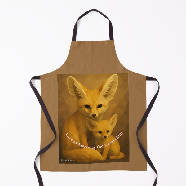 Item preview, Love as Fierce as the Desert Sun – Fennec Fox and Cub Geometric Art designed and sold by GeoWild Designs.