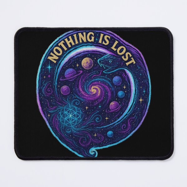 Item preview, Eternal Flow Nothing Is Lost Cosmic Artwork – Psychedelic Ouroboros Snake, Sacred Geometry, Visionary Esoteric Mystical Spiritual Galaxy Art for T-Shirts, Stickers and Posters designed and sold by magicstudiooo.