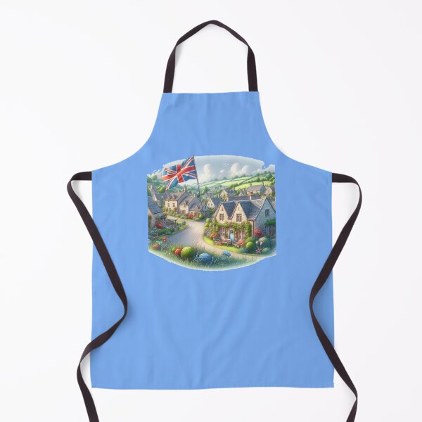Item preview, Cotswolds Hidden Villages in England 3D Cute Sketch with UK Flag, designed and sold by PaintMeWorld.