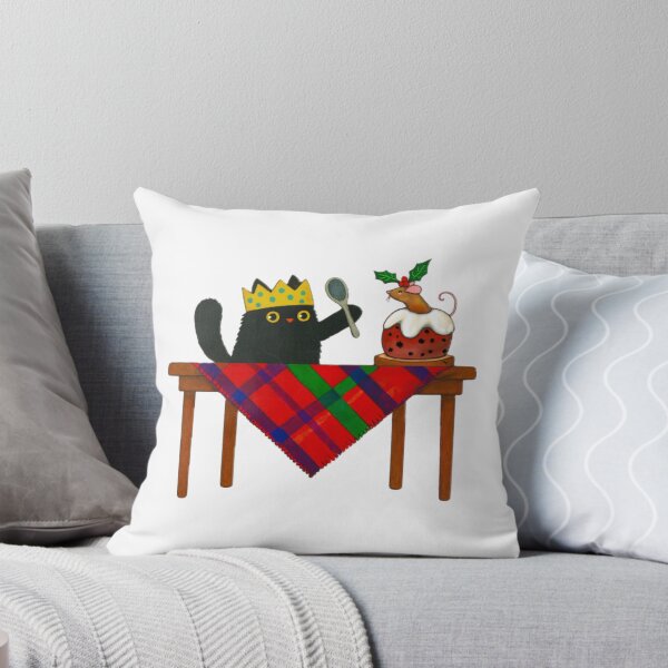Item preview, Christmouse Pudding - Naughty Black Cat With Mouse designed and sold by TheWishingShed.