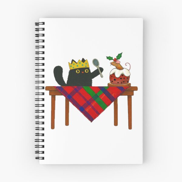 Item preview, Christmouse Pudding - Naughty Black Cat With Mouse designed and sold by TheWishingShed.