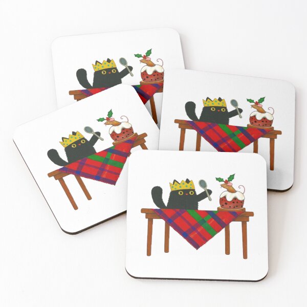 Item preview, Christmouse Pudding - Naughty Black Cat With Mouse designed and sold by TheWishingShed.