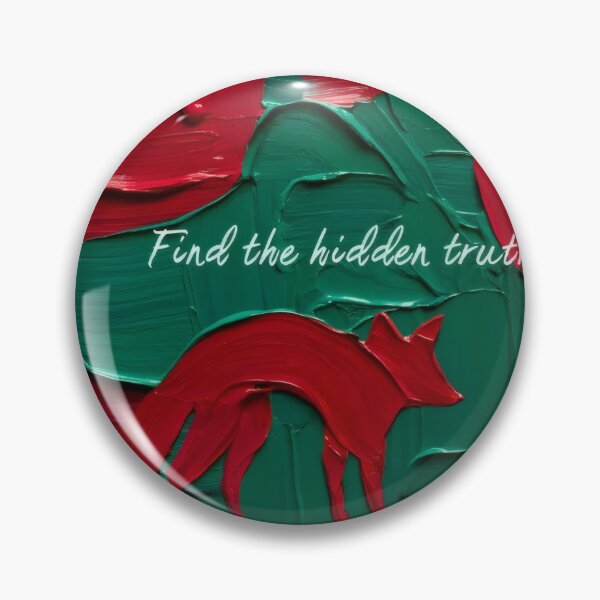 Item preview, Abstract Fox Painting – Find the Hidden Truth, Red and Green Mystery Art designed and sold by Ombrya.