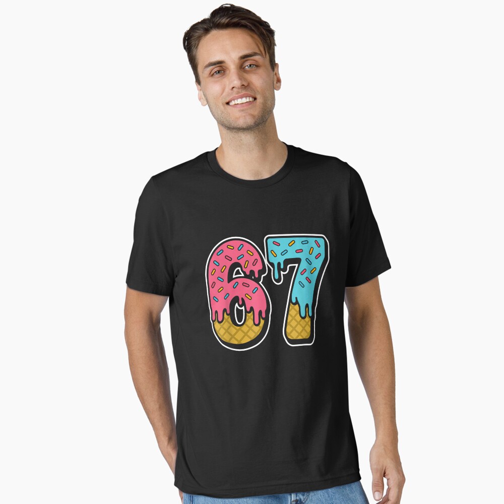 67 Ice Cream Drip Meme Funny Six Seven Gen Alpha Slang Socks