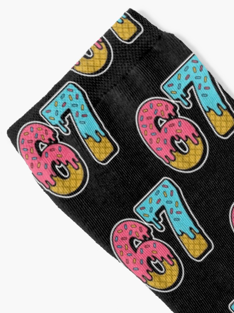 67 Ice Cream Drip Meme Funny Six Seven Gen Alpha Slang Socks