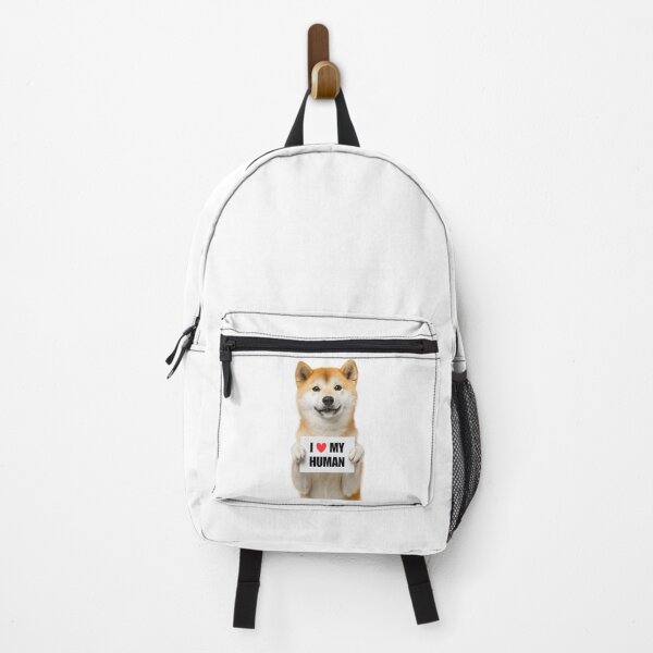 Item preview, Cute Shiba Inu dog with Signboard I love my Human designed and sold by LazyOwlStore.