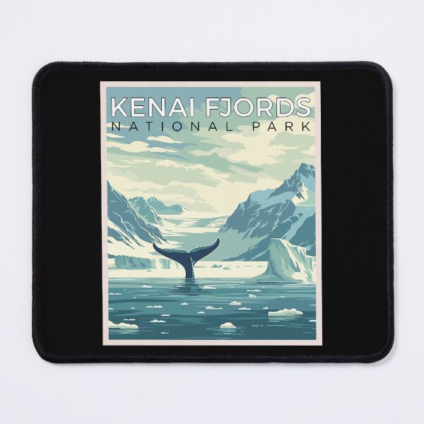 Item preview, Kenai Fjords National Park in Alaska, USA Vintage Art Travel Landscape designed and sold by MaateoDesign.