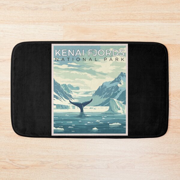 Item preview, Kenai Fjords National Park in Alaska, USA Vintage Art Travel Landscape designed and sold by MaateoDesign.