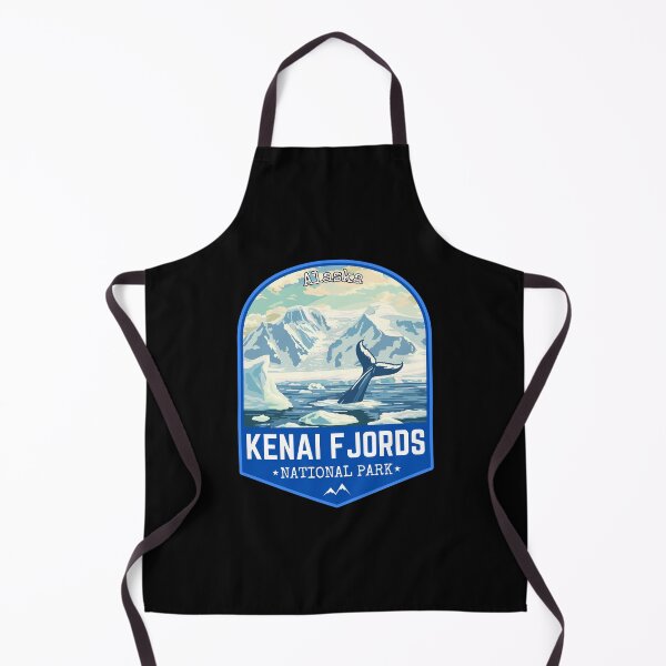 Item preview, Kenai Fjords National Park in Alaska, USA Retro Travel Art Emblem designed and sold by MaateoDesign.
