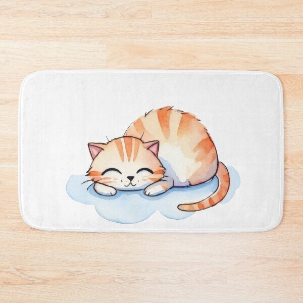 Item preview, Too Tired to Be Real – Funny Cute Cat on a Cloud designed and sold by Ombrya.