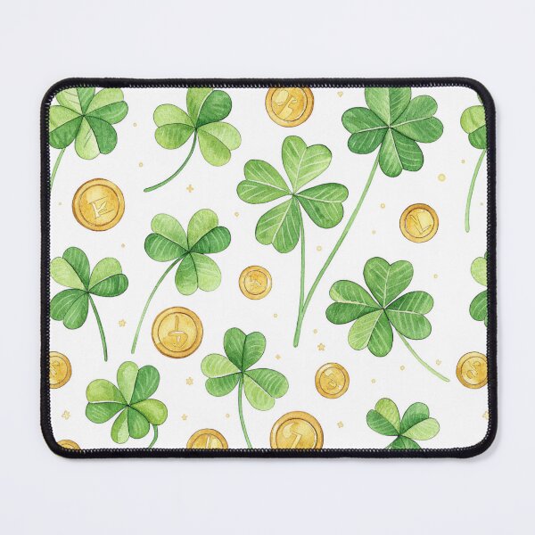 Item preview, Golden four-leaf clovers and coins , lucky symbol. . designed and sold by Lucky 777.