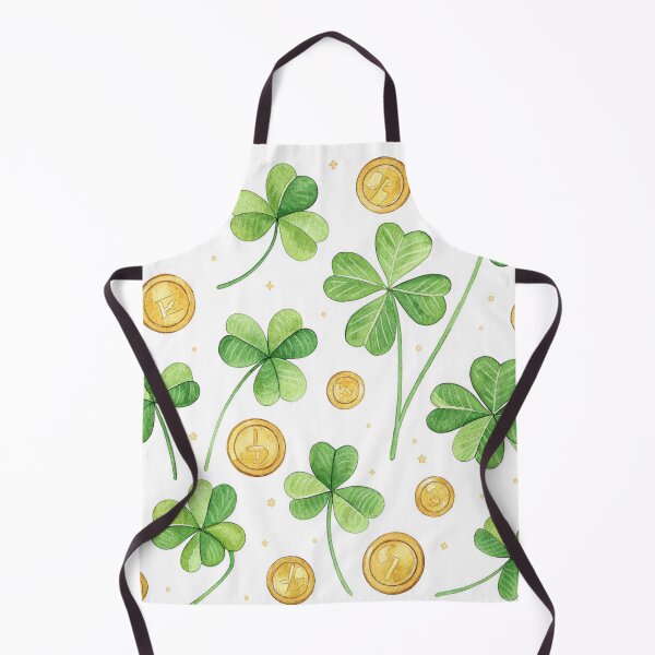 Item preview, Golden four-leaf clovers and coins , lucky symbol. . designed and sold by Lucky 777.