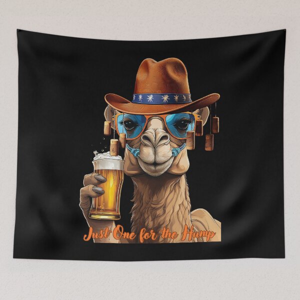 Item preview, Just Another One for the Hump: A simple design of a camel enjoying a cool beer. designed and sold by Grang Art Artistic Designs.
