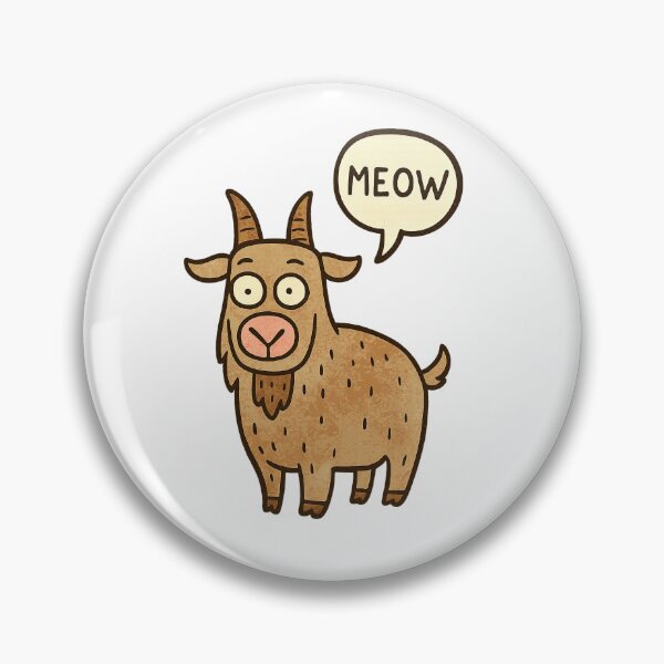 Item preview, Cartoon Goat Saying Meow | VLF designed and sold by VitalLifeForce.
