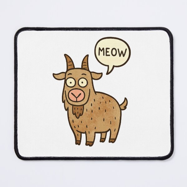 Item preview, Cartoon Goat Saying Meow | VLF designed and sold by VitalLifeForce.