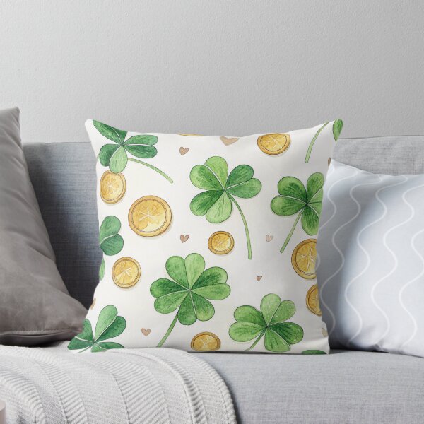 Item preview, Golden four-leaf clovers and coins , lucky symbol. designed and sold by Lucky 777.