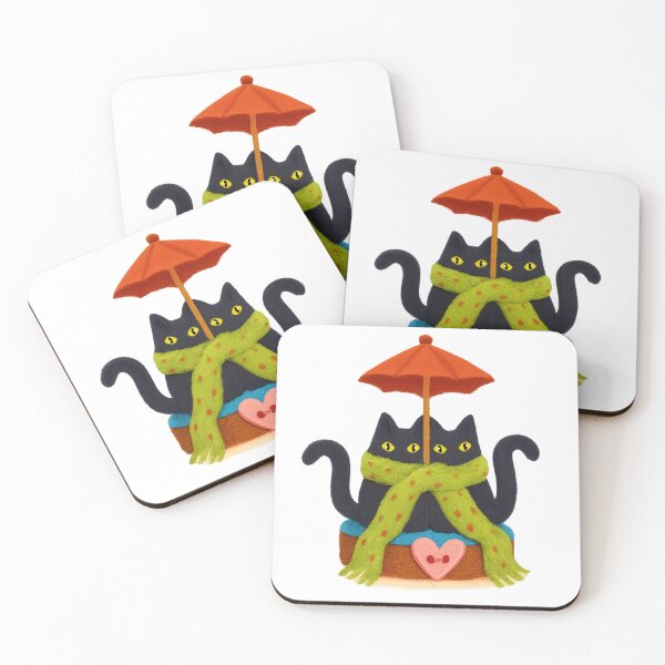 Item preview, Umbrella Sharer - Naughty Black Cats  designed and sold by TheWishingShed.