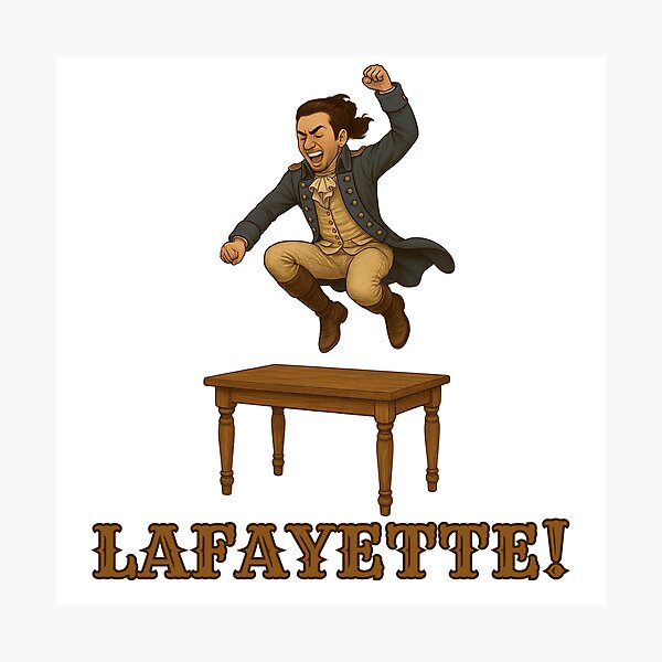 Item preview, Lafayette - Hamilton musical table jump design designed and sold by Rick and Jess.